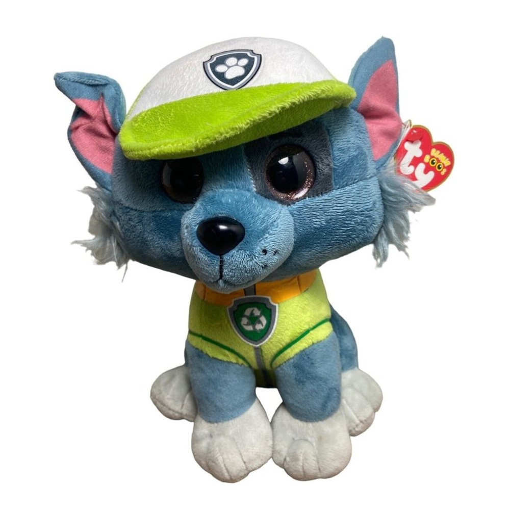 Ty Beanie Boos Paw Patrol Plush Rocky with Tag Glitter Eyes